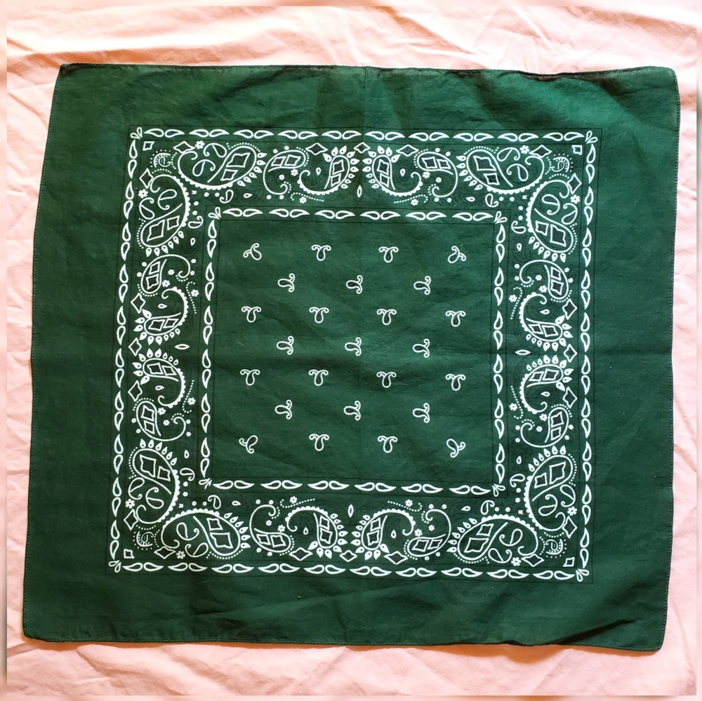 Dark Green Bandana (Set of 2)